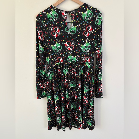 ModCloth Holiday Cat and Dogs Print Dress Medium NWT - Picture 3 of 11